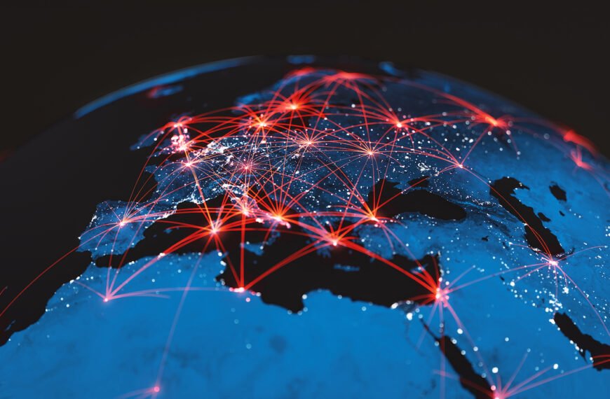 The history of the internet from ARPANET to IoT, showcasing the evolution of global communication.