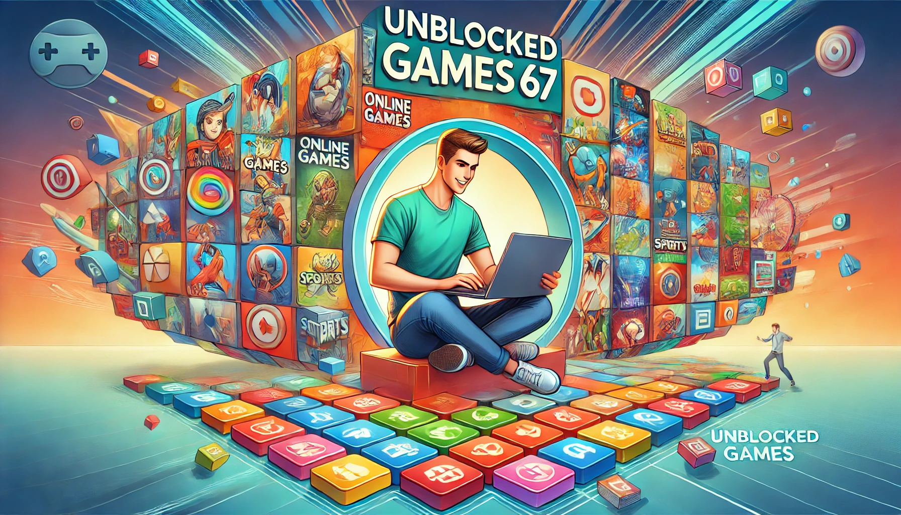 A dynamic collection of games from Unblocked Games 67 featuring colorful game thumbnails and a stress-free gaming environment.