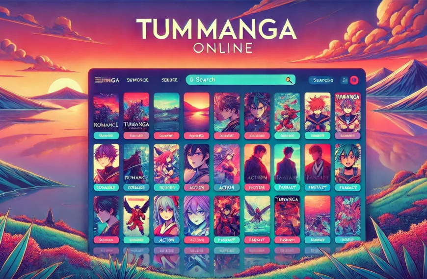 A vibrant landscape image showcasing Tumangaonline homepage with a variety of manga categories displayed attractively.